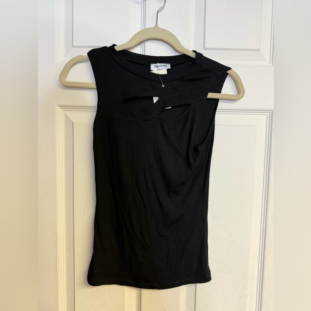 Evereve LNA Luna Rib Tank Tank In Black New With Tags Size Small - Picture 8 of 10